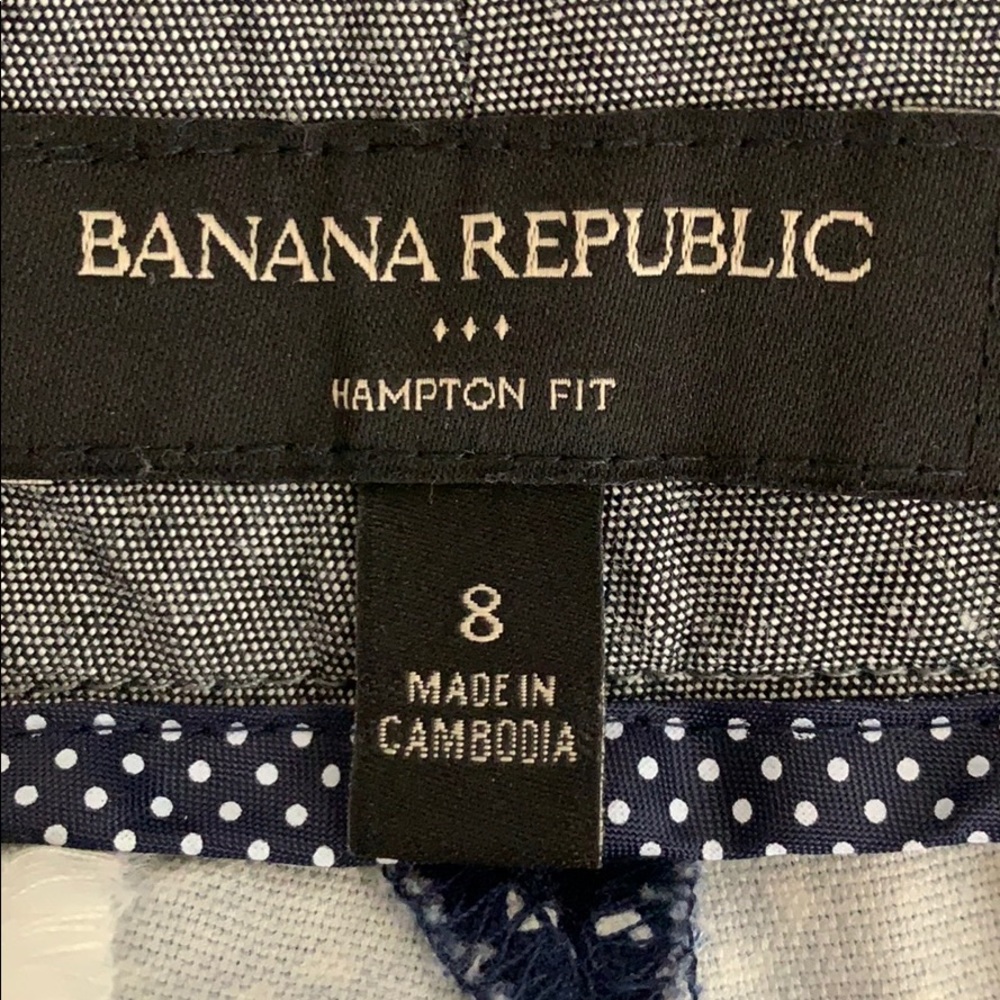 Banana Republic Hampton fit blue shorts size 8 - Picture 4 of 5